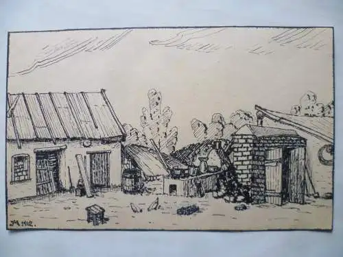 Ukraine Winniza 6 Aquarelle und Zeichnungen 1942 II. Weltkrieg