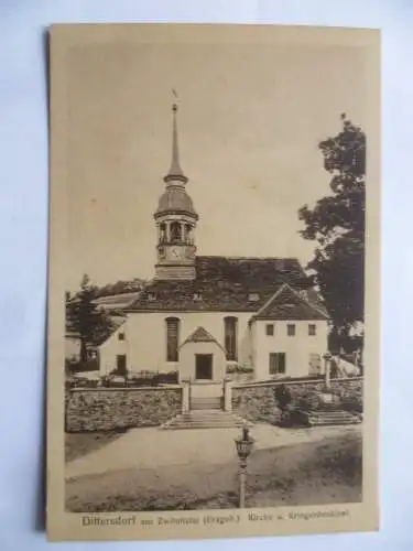 2 AK Dittersdorf am Zwönitztal Erzgebirge Kirche innen und außen