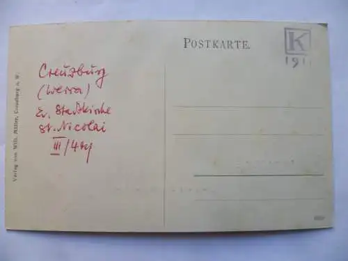 AK Creuzburg a.d. Werra Gasthaus zur Post - Conditorei und Café Hermann Sturm