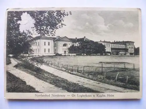 AK Nordseebad Norderney Gr. Logierhaus u. Kaufm.Heim
