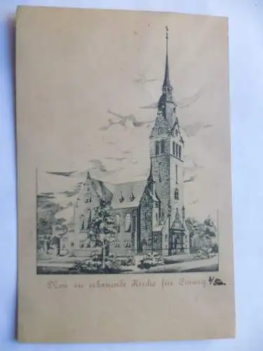 AK Coswig i.S. Neu zu erbauende Kirche für Coswig