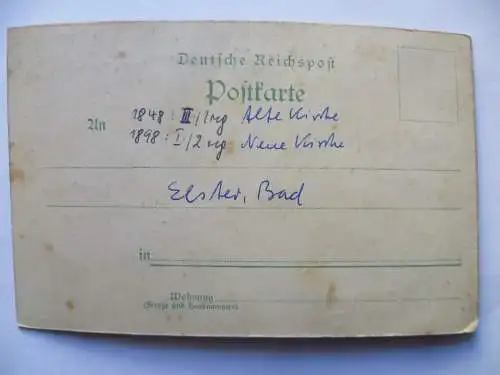 AK Bad Elster Jubiläumskarte 50 Jahre Königsbad 1898