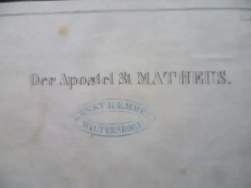 7 große Lithographien 5 Apostel u. 2 andere Motive um 1850