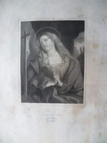 7 große Lithographien 5 Apostel u. 2 andere Motive um 1850