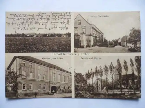 AK Etzdorf bei Eisenberg Thüringen Gasthof zum Adler