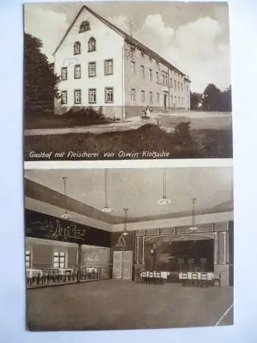 AK Dittmannsdorf Post Dresden Gasthof mit Fleischerei Oswin Klotzsche