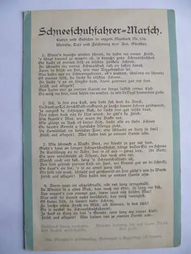 Anton Günther Liedkarte Nr. 53a Schneeschuhfahrer-Marsch.