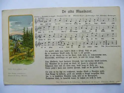 Anton Günther Liedkarte Nr. 49 Dr alta Musikant.