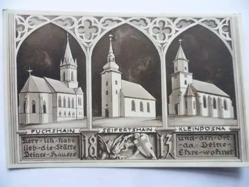 AK Pfarrbezirk Seifertshain mit Fuchsberg und Klein-Pösna