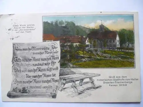 AK Dresden Trachenberge Gasthaus zum Heller