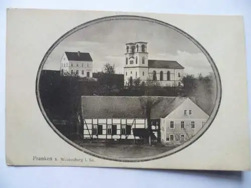 AK Franken bei Waldenburg i.Sa. Kirche