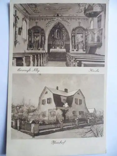 AK Einmuss Niederbayern Kirche und Pfarrhof
