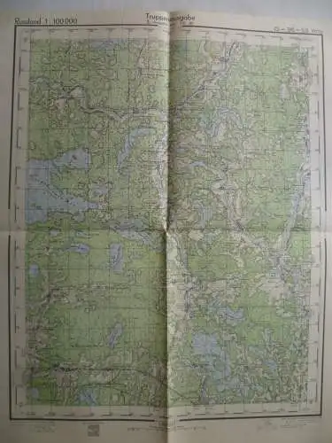 Landkarte II.WK Russland Truppenausgabe 1:100000 1942 O-36-53 Winy