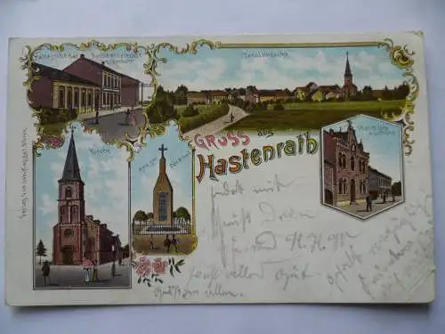 Litho-AK Hastenrath 5 Ansichten Bahnhof