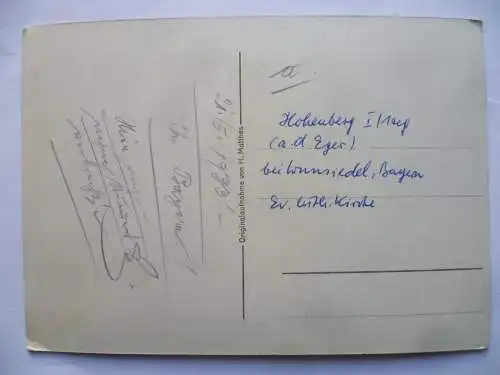 AK Hohenberg a.d. Eger Kirche und Gasthof zur Post
