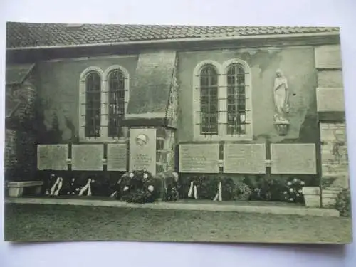 AK Hötensleben Kriegerdenkmal an der evang. Kirche