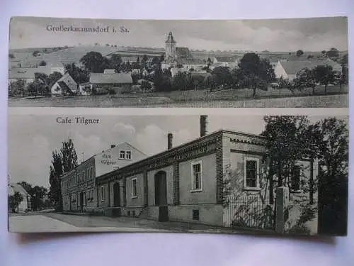 AK Großerkmannsdorf i.Sa. Cafe Tilgner