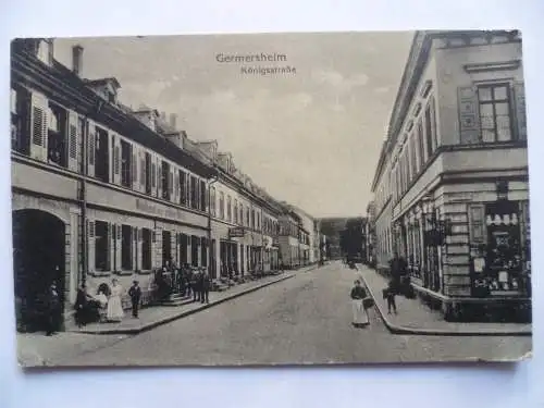 AK Germersheim Königsstraße Gasthaus zum grünen Baum