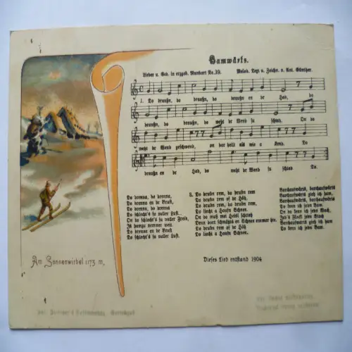 Anton Günther Liedkarte Nr. 39 Hamwärts