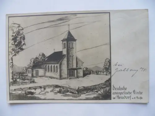AK Neudorf a.d. Neiße Deutsche Evangelische Kirche