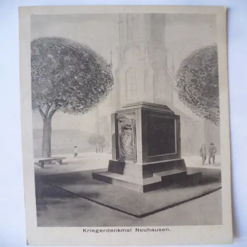 AK Neuhausen Erzgebirge Kriegerdenkmal