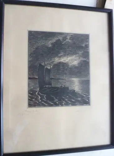Heimkehr. Orig. Kreide Leo Schaeffer Münster i.W.