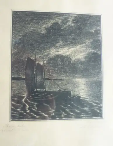 Heimkehr. Orig. Kreide Leo Schaeffer Münster i.W.