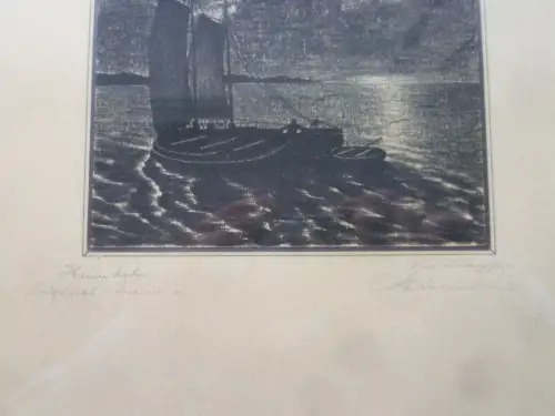 Heimkehr. Orig. Kreide Leo Schaeffer Münster i.W.