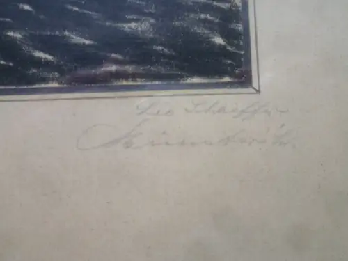 Heimkehr. Orig. Kreide Leo Schaeffer Münster i.W.