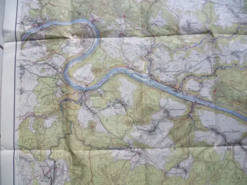 Große Wanderkarte vom Elbsandsteingebirge 1942 Maßstab 1:30000 in 6 Farben