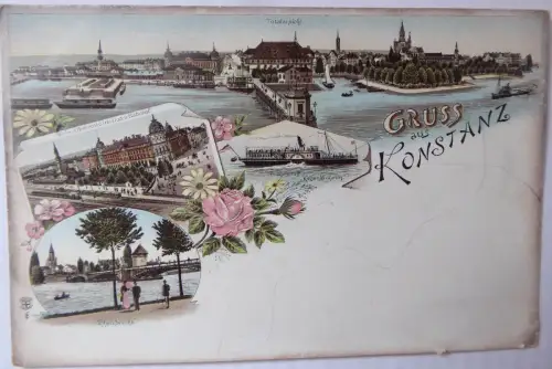 Litho-AK Konstanz Bodensee