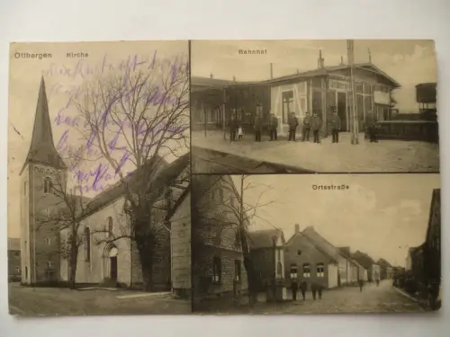 AK Ottbergen Kirche Bahnhof Ortsstraße