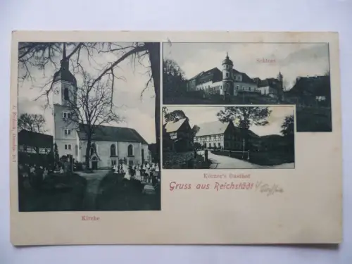 AK Reichstädt Kirche Körners Gasthof Schloss