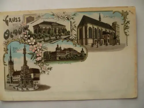 Litho-AK Olmütz Mähren 4 Ansichten