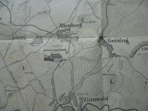 Landkarte Die Umgebung vom Berghof Raupennest Altenberg i.E.