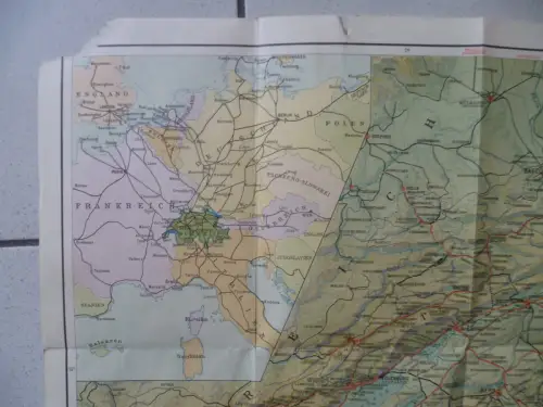 Reisekarte der Schweiz 1931 Schweiz. Bundesbahnen