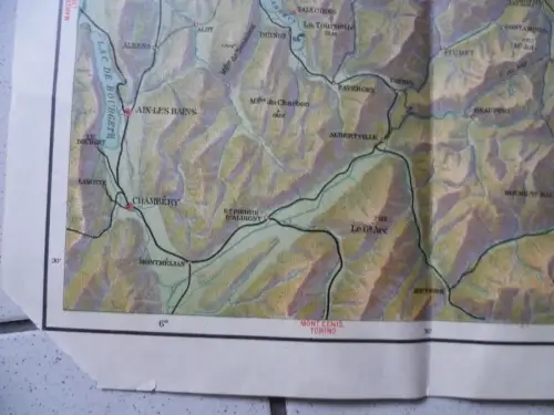 Reisekarte der Schweiz 1931 Schweiz. Bundesbahnen