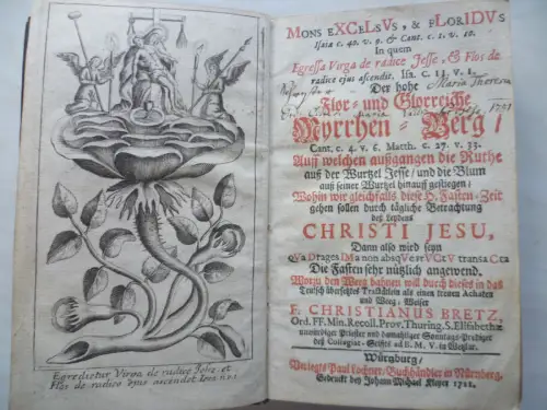 Andachtsbuch Brez Myrrhen-Berg Nürnberg 1721