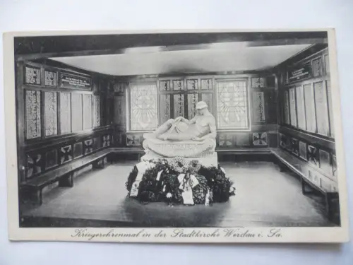 AK Werdau in Sachsen Kriegerehrenmal in der Stadtkirche