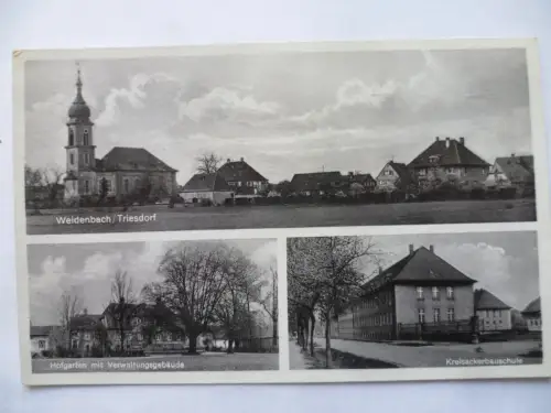 AK Weidenbach / Triesdorf Panorama Hofgarten Kreisackerbauschule