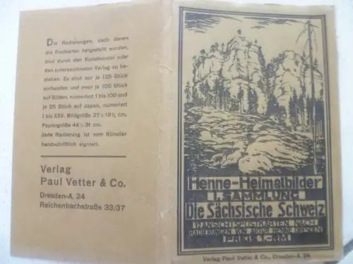 Henne-Heimatbilder I. Sammlung Die Sächsische Schweiz