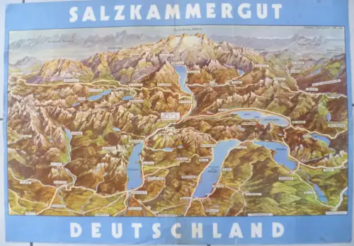 Panoramaansicht Salzkammergut Deutschland(!) 1939