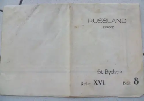 Kriegskarte I.WK Russland St. Bychow Reihe XVI Blatt 8
