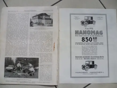 Hanomag-Nachrichten Heft 154/155 August/September 1926