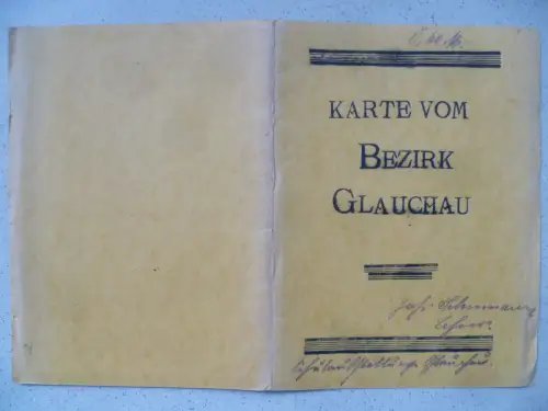 Karte vom Bezirk Glauchau 1930er Jahre
