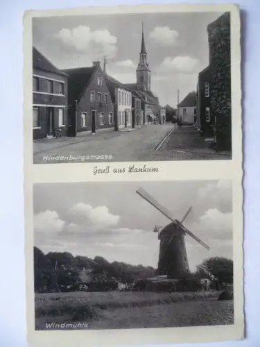 AK Wankum Hindenburgstraße Windmühle