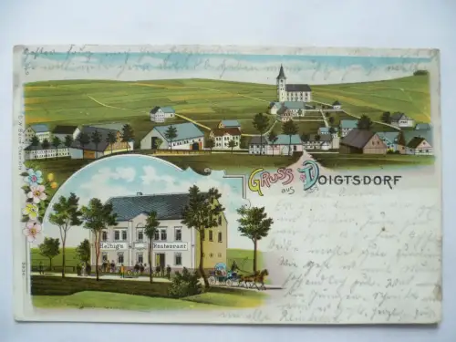 Litho-AK Voigtsdorf Helbigs Restaurant