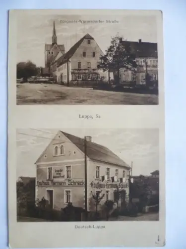AK Luppa Kaufhaus Hermann Schreck / Torgau-Wermsdorfer Straße
