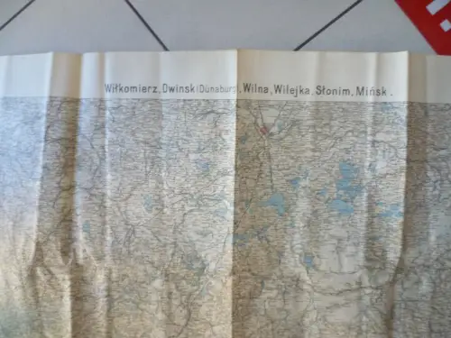 Riesige Kriegskarte I.WK Litauen Belarus 1917