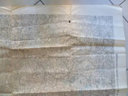 Riesige Kriegskarte I.WK Litauen Belarus 1917